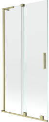 Mexen Velar L, 2 szárnyas eltolható kádparaván 90 x 150 cm, 8mm átlátszó üveg, arany matt profil, 896-090-003-01-55 (896-090-003-01-55)