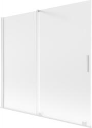 Mexen Velar, 2 szárnyas eltolható kádparaván 170 x 150 cm, 8 mm mattüveg, fehér matt, 896-170-000-31-20 (896-170-000-31-20)
