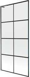 Mexen Next L, 1 szárnyú kádparaván 90 x 150 cm, 6mm átlátszó üveg-fekete mintás, grafit profil, 895-090-000-03-77-95 (895-090-000-03-77-95)