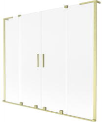 Mexen Velar L Duo, 2 szárnyas eltolható kádparaván 180 x 150 cm, 8mm matt üveg, arany matt, 896-180-003-32-55 (896-180-003-32-55)