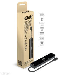 Club 3D USB 4 Dokkoló HDMI2.1 + 2 USB Type-C + 1 USB Type-A+RJ45 2.5 Gbps