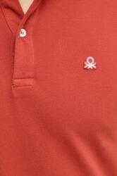 United Colors of Benetton тениска с яка мъжка от памук с еластан (3WG9U301Z) - answear - 87,99 лв