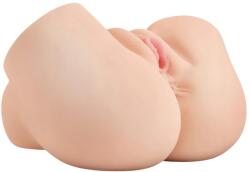 PDX Elite - szívó, rezgő 2in1 maszturbátor (natúr) - sexshopcenter