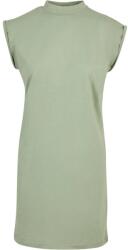 Build Your Brand Lezser pamut ruha állógallérral - Halvány zsályaszín | M (BY101-1000324768)