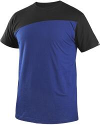 CXS Férfi póló CXS OLSEN - Királykék / fekete | 4XL (1610-404-411-98)
