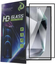  Samsung Galaxy S25 Ultra 5G üvegfólia, tempered glass, előlapi, 9D, edzett, hajlított, fekete kerettel (újjlenyomat olvasó működik)