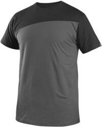 CXS Férfi póló CXS OLSEN - Sötétszürke / fekete | 4XL (1610-404-734-98)
