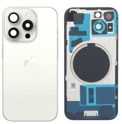 Apple iPhone 15 Pro (6.1) fehér titán akkufedél