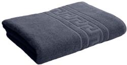 Ralex Pucioasa Prosop baie de fata 50x90 cm Bumbac 100%, Greek Border 500 grame/mp, Gri Inchis Prosop