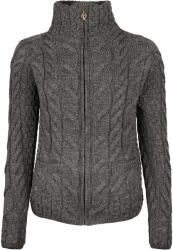 Vlnka Supersoft Merino női gyapjú pulóver cipzárral sötétszürke ruházat méretei XL
