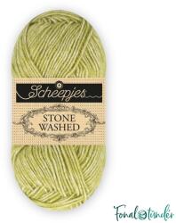 Scheepjes Stone Washed 850 Prehnite - világoszöld pamut keverék fonal