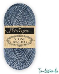 Scheepjes Stone Washed 847 Sodalite - sötétkék pamut keverék fonal