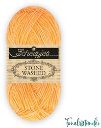 Scheepjes Stone Washed 842 Orange Calcite - narancs pamut keverék fonal