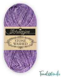 Scheepjes Stone Washed 840 Rich Charoite - lila pamut keverék fonal