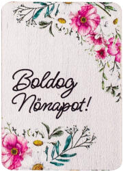4db. "Boldog Nőnapot! " feliratos dekor tábla 7 x 5cm (GV04-59)