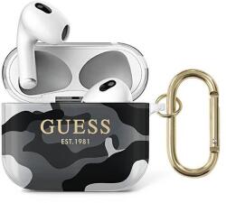 Guess Carcasa Guess GUA3UCAMG Camouflage compatibila cu Apple AirPods 3 Negru (3666339010102)