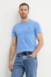 Ralph Lauren pamut póló férfi, sima, 710671438 - kék S - answear - 20 990 Ft