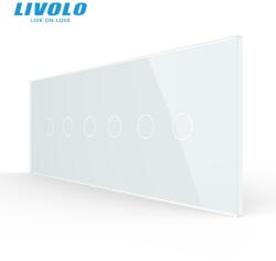 LIVOLO Panou Livolo intrerupator 3 x dublu pentru doza 6M, alb (VL-P902.2.2-7W)
