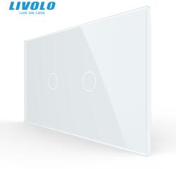 LIVOLO Panou Livolo intrerupator 2 x simplu pentru doza 4M, alb (VL-P901.1-4W)