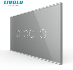 LIVOLO Panou Livolo intrerupator 2 x dublu pentru doza 4M, gri (VL-P902.2-4I)
