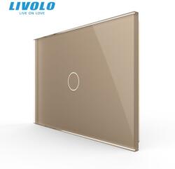 LIVOLO Panou Livolo simplu de sticla, standard italian, 3M, auriu (VL-P901-3A)