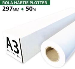 ROLTECH Rola Hartie Plotter A3 ROLTECH | 297mm x 50m | 80 gr/m2