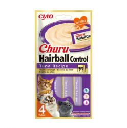 Inaba Foods Recompense pentru pisici Churu Hairball Control cu ton 4 buc x 14 gr