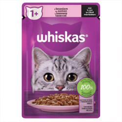 Whiskas Set 28 buc x 85 gr Hrana umeda pentru pisici Whiskas cu somon in sos