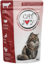 CAT JOY Hrana umeda pentru pisici Cat Joy cu vita in sos 85 gr