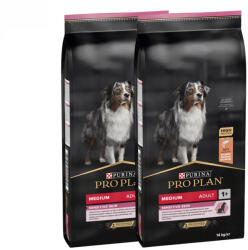 PRO PLAN Oferta 2 saci x 14 kg Hrana uscata pentru caini Pro Plan Medium Adult cu somon