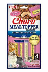 CIAO Recompense pentru pisici Churu Meal Topper cu ton somon 4 buc x 14 gr