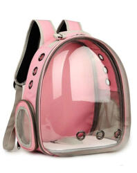 Pet Factory Rucsac transport animale de companie transparent roz