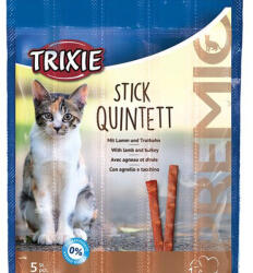 TRIXIE Recompense pentru pisici Premio Quadro-Sticks cu miel curcan 5 buc x 5 gr