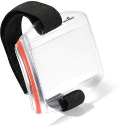 DURABLE Azonosítókártya tartó, 1db kártyához, karra rögzíthető, DURABLE, áttetsző (DB841419) - becsiirodaker