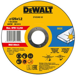 DEWALT Vágókorong fémre 125 x 1, 2 x 22, 2 mm inox A60TBF (DT42340Z-QZ) - pepita
