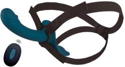 You2Toys Strap-On Set Harness & 2-Motors Vibrator with Remote Blue