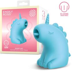 Engily Ross Snowflake Licking Tongue Massager Blue Vibrator