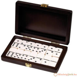  Domino elegáns fa dobozban - Double-6 verzió (MJFA056)