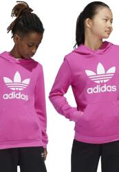 Adidas gyerek felső TREFOIL HOODIE rózsaszín, nyomott mintás, kapucnis, IY7444 - rózsaszín 170