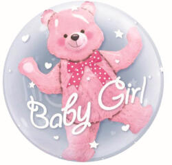Balloons4party Balon transparent Baby Girl Ursulet 55 cm