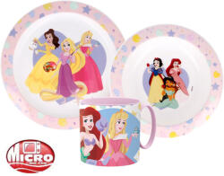 Disney Hercegnők étkészlet, micro műanyag szett 350 ml-es bögrével Nr4