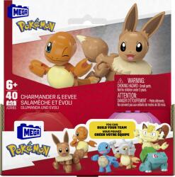 Mattel POKEMON MEGA SET DOUA BILE CHARMANDER SI EEVEE 40 PIESE SuperHeroes ToysZone