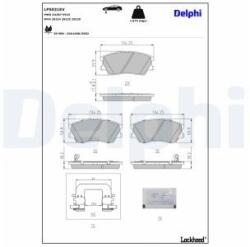 DELPHI set placute frana, frana disc DELPHI LP5031EV (LP5031EV)