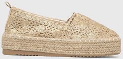 Answear Lab espadrilles sárga, platformos - arany Női 39