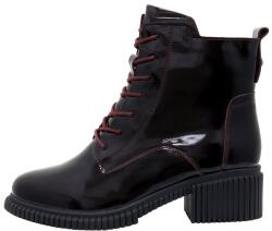 Pass Collection Ghete dama, Pass Collection, J8B21602-23-L-Bordo, casual, piele naturala, cu toc, bordo (Marime: 36)