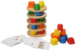  Toronyépítő fajáték, geometriai formákkal