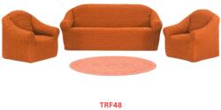 DELFIN Huse Elastice Pt Canapea si 2 Fotolii Creponate Cod TRF48