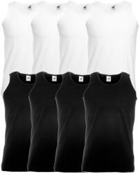 Fruit of the Loom 8 db-os csomagban Fruit of the Loom F06 ujjatlan, sportos trikó fekete-fehér - S (F06-WH-BL-8-S)