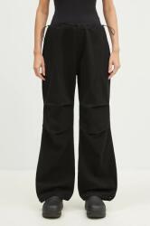 Alpha Industries nadrág Cargo Jogger Pant női, fekete, magas derekú széles, 148024 - fekete M