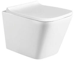 Pyramis Vas WC suspendat Pyramis Niovi, alb, evacuare orizontala, capac WC in (023014301/023014501)